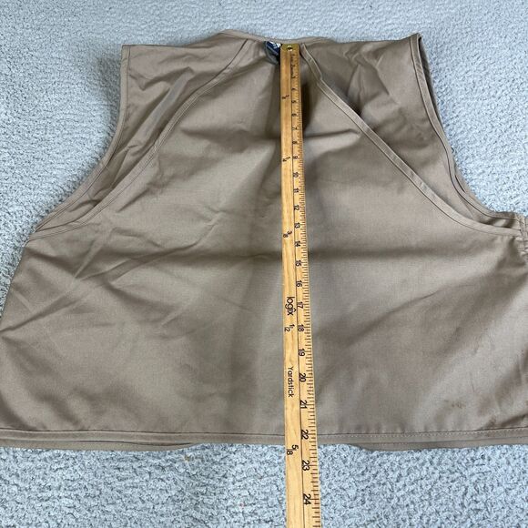 Vintage Columbia Sportswear Fly Fishing Vest Men Large Khaki Beige Tackle FM1010 - Picture 14 of 14
